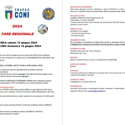 Trofeo CONI 2024 -  Fase Regionale 
